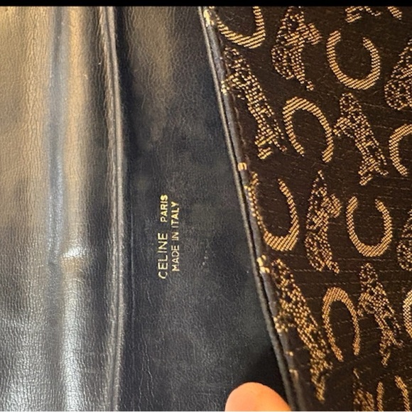 Vintage CELINE Macadam Canvas Clutch 7"x10" - Picture 6 of 8